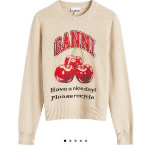 Ganni Cherry Knit Sweater